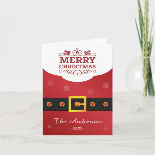 Cartes Pour Fêtes Annuelles Joyeux Noël Père Noël Ceinture Jolly Famille