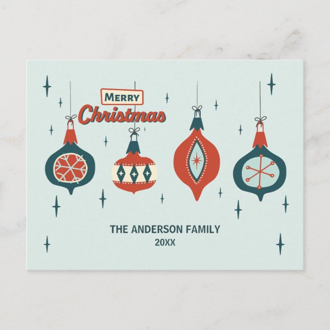 Cartes Pour Fêtes Annuelles Joyeux Noël personnalisé (Devant)