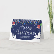 Joyeux Noël personnalisé Entreprise festive bleue