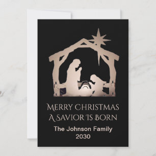 Cartes Pour Fêtes Annuelles Joyeux Noël personnalisé Sauveur Nativité né