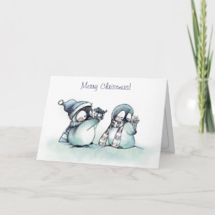 Cartes Pour Fêtes Annuelles Joyeux Noël - Petits pingouins