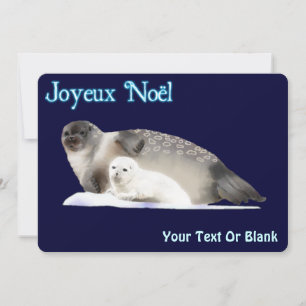 Cartes Pour Fêtes Annuelles Joyeux Noël - Phoque annelé