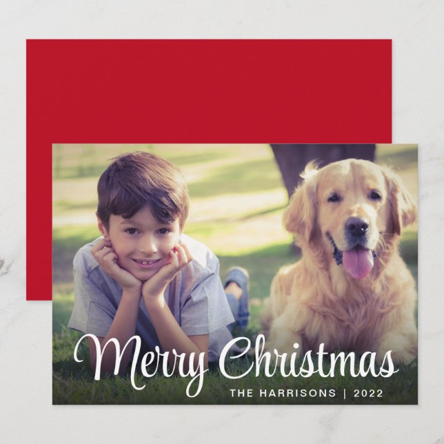 Cartes Pour Fêtes Annuelles Joyeux Noël photo (Devant / Derrière)