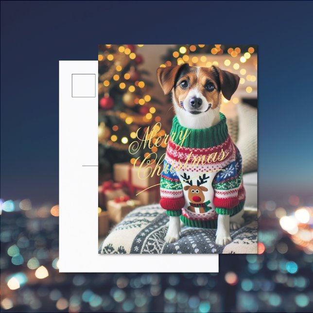 Cartes Pour Fêtes Annuelles Joyeux Noël photo (Merry Christmas Photo Holiday Postcard (front and back))