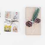 Cartes Pour Fêtes Annuelles Joyeux Noël Photo Collage<br><div class="desc">Joyeux Carte photo de famille de Noël. Photos modèles via Pixabay sous licence CCO et doivent être remplacées par vos propres images.</div>
