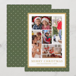 Cartes Pour Fêtes Annuelles Joyeux Noël Photo Collage Simple Moderne