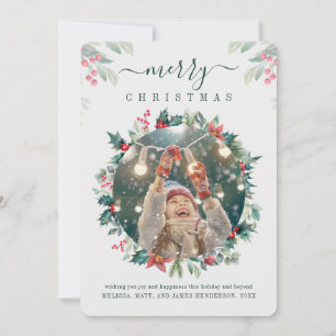 Cartes Pour Fêtes Annuelles Joyeux Noël Photo de famille Moderne