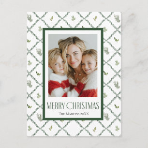 Cartes Pour Fêtes Annuelles Joyeux Noël photo de treillis délicat