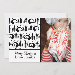 Cartes Pour Fêtes Annuelles Joyeux Noël Photo en noir et blanc