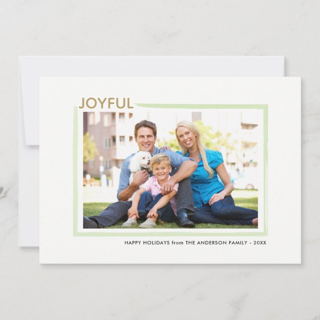 Cartes Pour Fêtes Annuelles Joyeux | Noël photo horizontale (Devant)