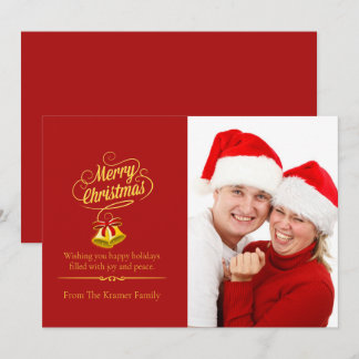 Cartes Pour Fêtes Annuelles Joyeux Noël Photo Minimaliste