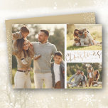 Cartes Pour Fêtes Annuelles Joyeux Noël photo multiple<br><div class="desc">Célébrez les fêtes avec cette carte photo de Noël avec MERRY CHRISTMAS et étoiles sur le devant et votre salutation personnelle sur le dos. *MODIFIEZ LA COULEUR au dos de la carte pour qu'elle corresponde à votre photo. Sélectionnez Matte pour le papier le plus lourd et High Definition pour une...</div>
