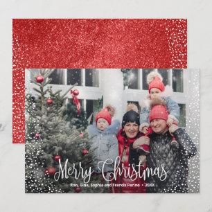Cartes Pour Fêtes Annuelles Joyeux Noël Photo Neige