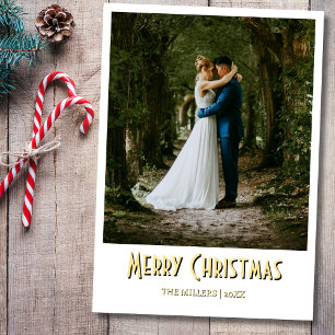 Cartes Pour Fêtes Annuelles Joyeux Noël photo nouvelle mariée pain d'épices Br