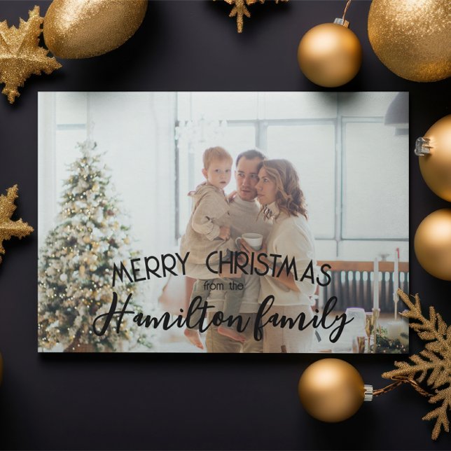 Cartes Pour Fêtes Annuelles Joyeux Noël Photo personnalisée (Merry Christmas Personalized Photo Holiday Cards by Ricaso. Add your own photograph and text)