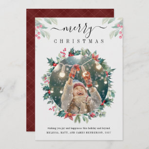 Cartes Pour Fêtes Annuelles Joyeux Noël Photo personnalisée Mistletoe