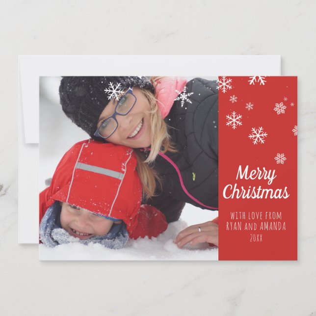 Cartes Pour Fêtes Annuelles Joyeux Noël Photo personnalisée Noël (Devant)