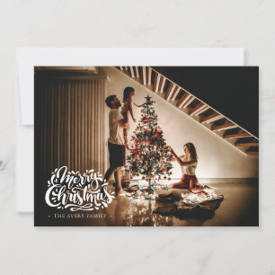 Cartes Pour Fêtes Annuelles Joyeux Noël Photo Personnalisée Oiseau d'Hiver
