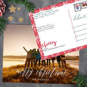 Cartes Pour Fêtes Annuelles Joyeux Noël Photo Pleine Page