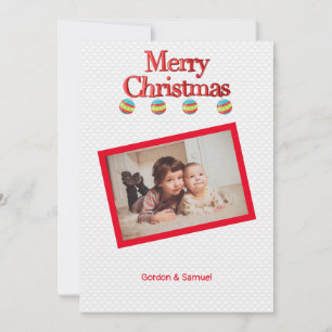 Cartes Pour Fêtes Annuelles Joyeux Noël Photographie Ornements Signature