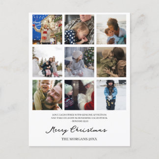 Cartes Pour Fêtes Annuelles Joyeux Noël Photos de famille et Écriture