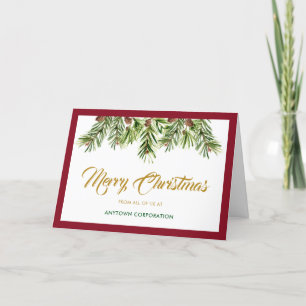 Cartes Pour Fêtes Annuelles Joyeux Noël Pine Directions générales Noël d'entre