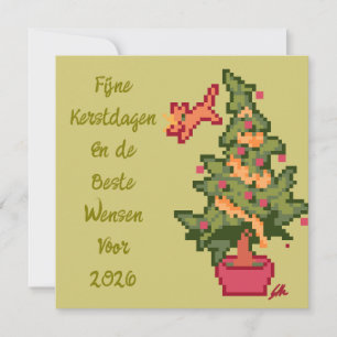 Cartes Pour Fêtes Annuelles Joyeux Noël, pixel art, pixel art