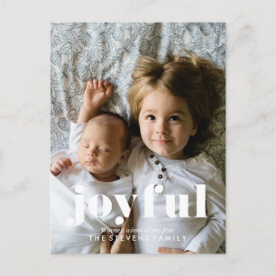 Cartes Pour Fêtes Annuelles Joyeux Noël Plein Bleed Photo