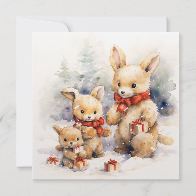 Cartes Pour Fêtes Annuelles Joyeux Noël plein de coeur (Devant)