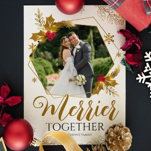 Cartes Pour Fêtes Annuelles Joyeux Noël plus élégant Or Ensemble