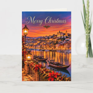 Cartes Pour Fêtes Annuelles Joyeux Noël Porto Portugal