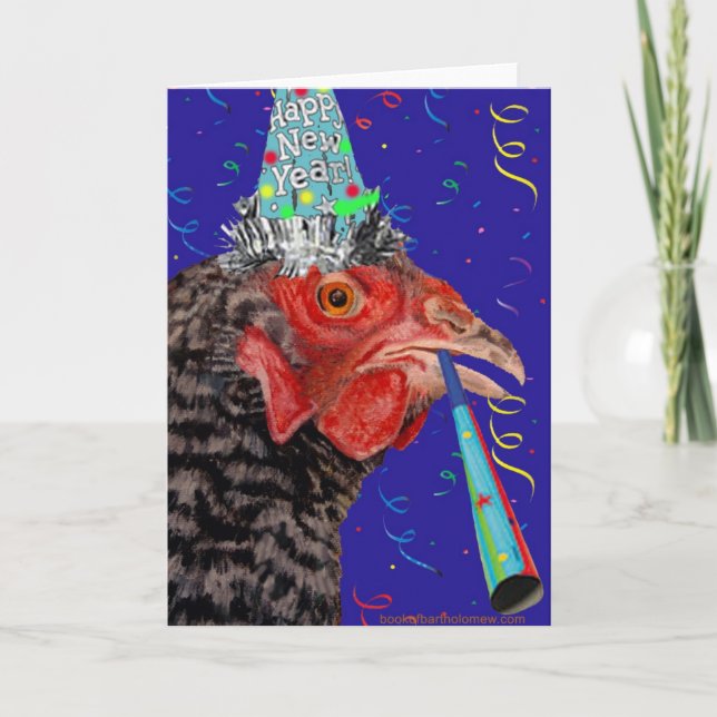 Cartes Pour Fêtes Annuelles Joyeux Noël Poulet (Devant)