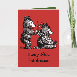 Cartes Pour Fêtes Annuelles Joyeux Noël pour coiffeur - Beary Nice