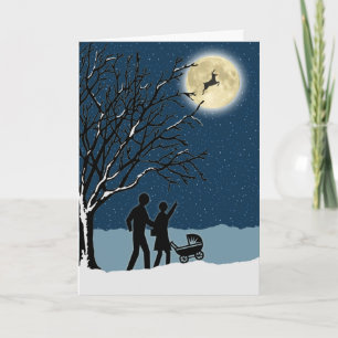Cartes Pour Fêtes Annuelles Joyeux Noël pour de nouveaux parents, miracles