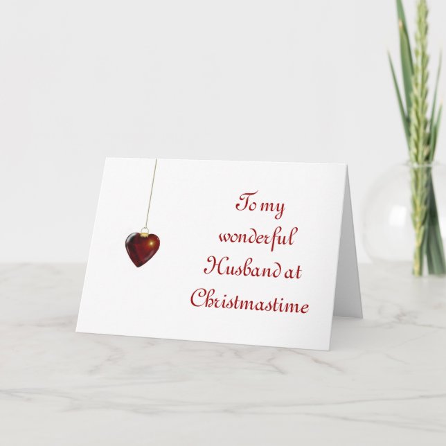 Cartes Pour Fêtes Annuelles Joyeux Noël pour le mari de la femme (Devant)