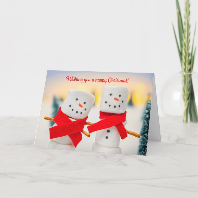 Cartes Pour Fêtes Annuelles Joyeux Noël Pour Tous Les Hommes De Neige En Guima (Devant)