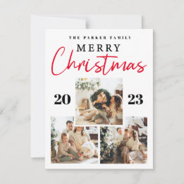 Cartes Pour Fêtes Annuelles Joyeux Noël Quatre Photo Collage