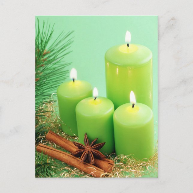 Cartes Pour Fêtes Annuelles Joyeux Noël - Quatrième Avent avec bougies (Devant)