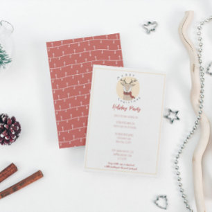 Cartes Pour Fêtes Annuelles Joyeux Noël Renne Mignon Fête de Fêtes
