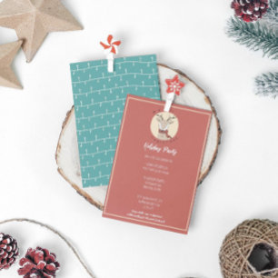 Cartes Pour Fêtes Annuelles Joyeux Noël Renne Mignon Fête de Fêtes