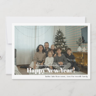 Cartes Pour Fêtes Annuelles Joyeux Noël retardé, Bonne Année 1 Photo