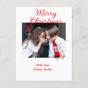 Cartes Pour Fêtes Annuelles Joyeux Noël rétro arbre de Noël enfants photo na