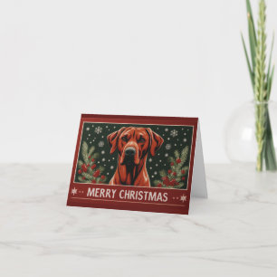 Cartes Pour Fêtes Annuelles Joyeux Noël Rhodesian Ridgeback Chien Santa Hat