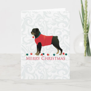 Cartes Pour Fêtes Annuelles Joyeux Noël Rottweiler