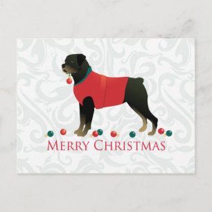 Cartes Pour Fêtes Annuelles Joyeux Noël Rottweiler