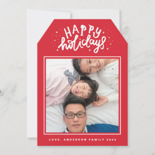 Cartes Pour Fêtes Annuelles Joyeux Noël rouge