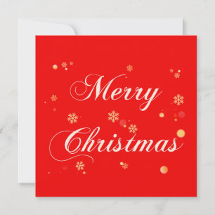Cartes Pour Fêtes Annuelles Joyeux Noël Rouge Arrière - plan Gold Snowflakes
