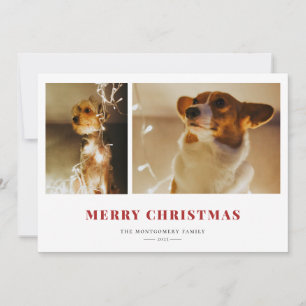 Cartes Pour Fêtes Annuelles Joyeux Noël Rouge Fair Isle Photo