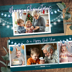 Cartes Pour Fêtes Annuelles Joyeux Noël Rustique Bois Photos