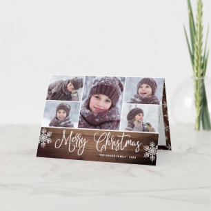 Cartes Pour Fêtes Annuelles Joyeux Noël rustique minimaliste 5 PHOTOS